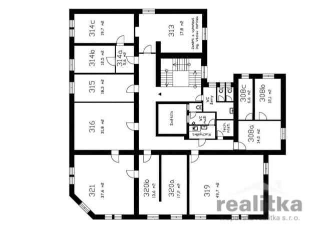 Pronájem kanceláře, Opava - Předměstí, Husova, 200 m2