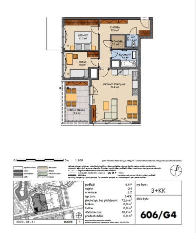 Prodej bytu 3+kk, Praha - Dolní Měcholupy, Honzíkova, 84 m2