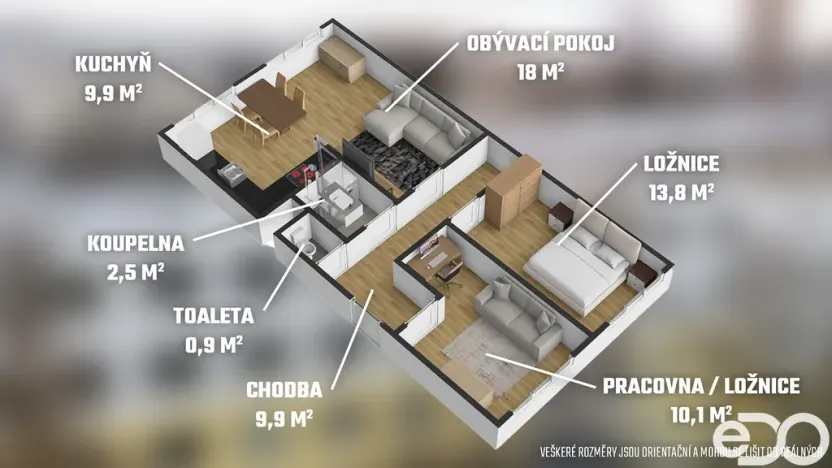 Prodej bytu 3+kk, Slaný, Pražská, 71 m2
