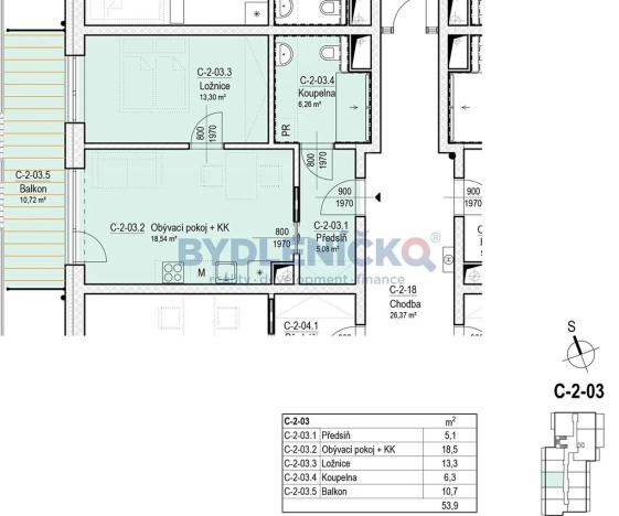 Prodej bytu 2+kk, Hluboká nad Vltavou, 54 m2