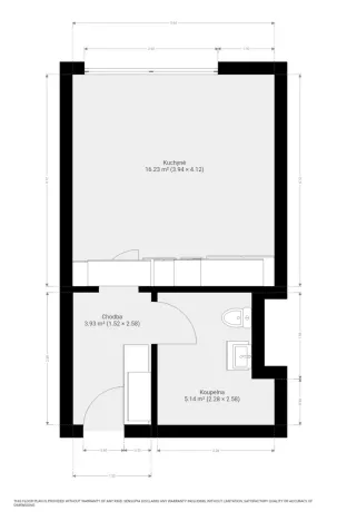 Pronájem bytu 1+kk, Brno, Cejl, 29 m2