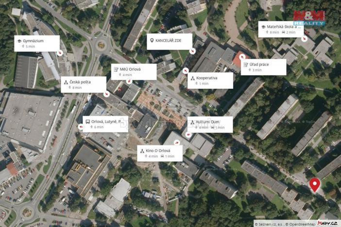 Pronájem kanceláře, Orlová, Osvobození, 30 m2