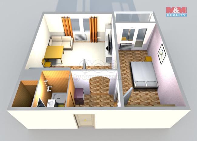 Pronájem bytu 1+1, Česká Lípa, Kolínská, 40 m2