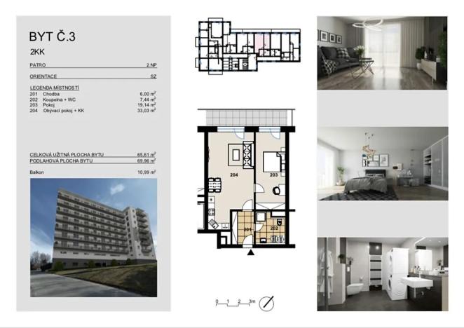 Prodej bytu 2+kk, Jihlava, Okružní, 69 m2