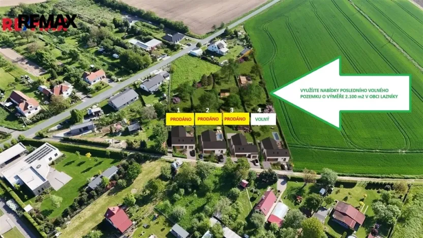 Prodej pozemku pro bydlení, Lazníky, 2100 m2