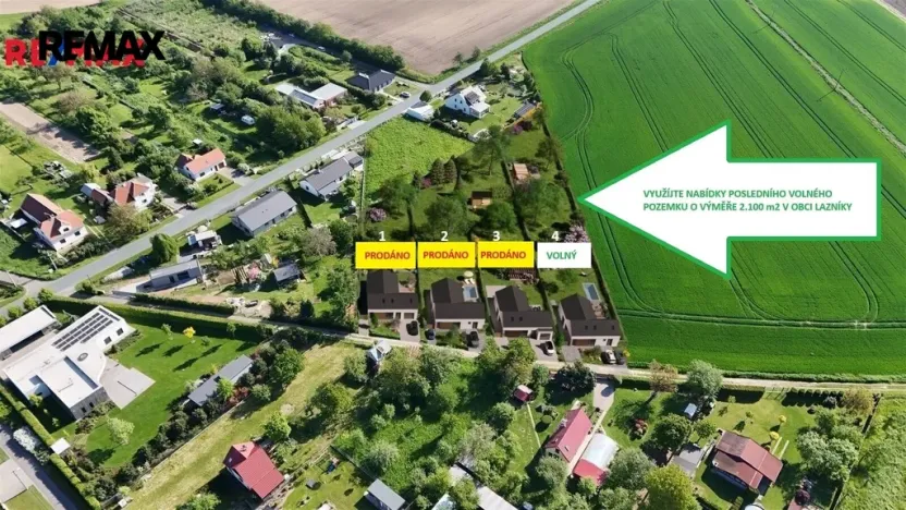Prodej pozemku pro bydlení, Lazníky, 2100 m2