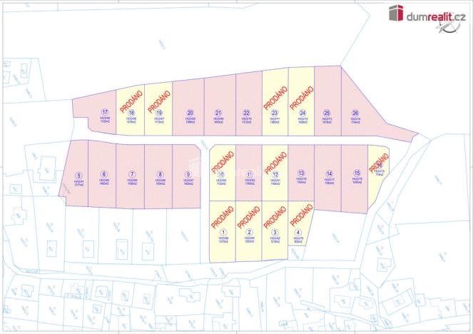 Prodej pozemku pro bydlení, Tři Sekery - Krásné, 1392 m2
