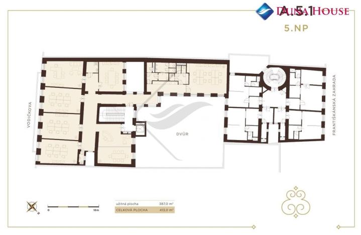 Pronájem kanceláře, Praha - Nové Město, Vodičkova, 413 m2