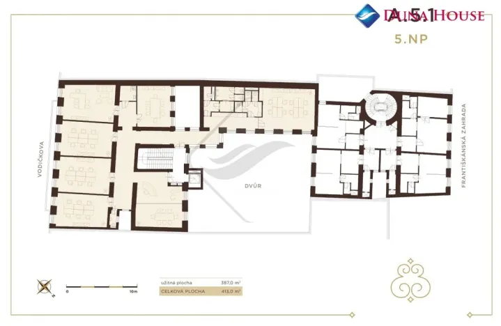 Pronájem kanceláře, Praha - Nové Město, Vodičkova, 413 m2