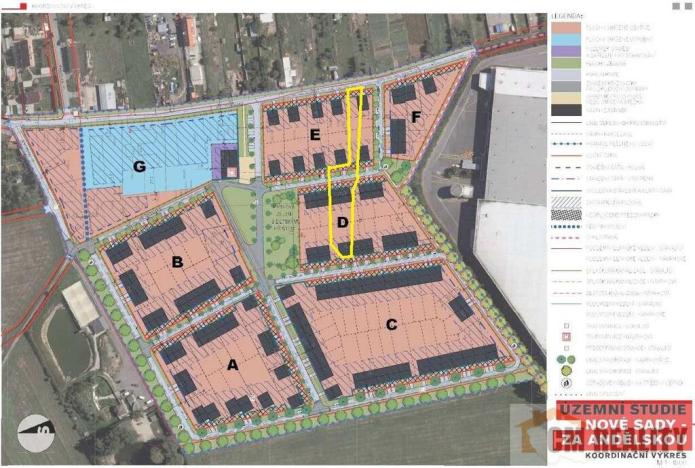 Prodej pozemku pro bydlení, Olomouc - Nové Sady, Andělská, 2198 m2