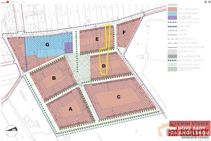 Prodej pozemku pro bydlení, Olomouc - Nové Sady, Andělská, 2198 m2