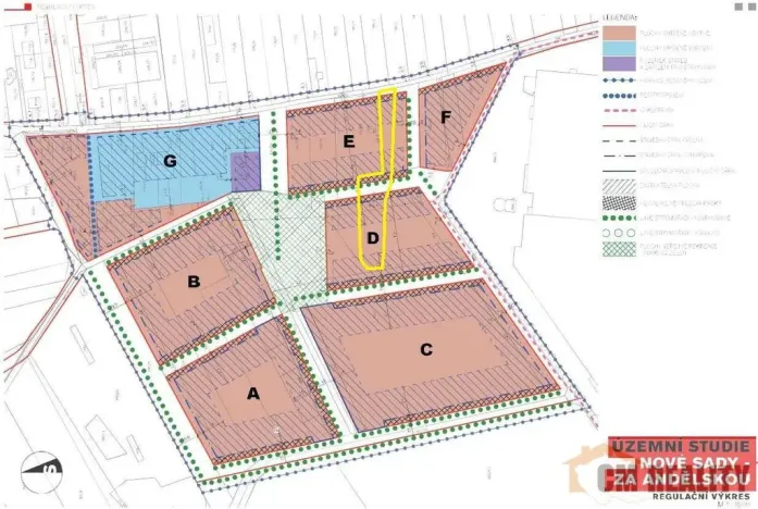 Prodej pozemku pro bydlení, Olomouc - Nové Sady, Andělská, 2198 m2