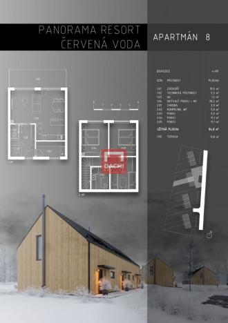 Prodej bytu 4+kk, Červená Voda, 84 m2