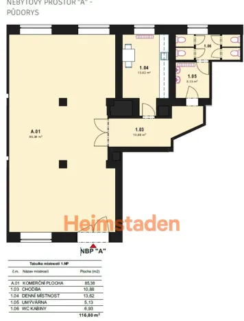 Pronájem obchodního prostoru, Ostrava - Poruba, 17. listopadu, 126 m2