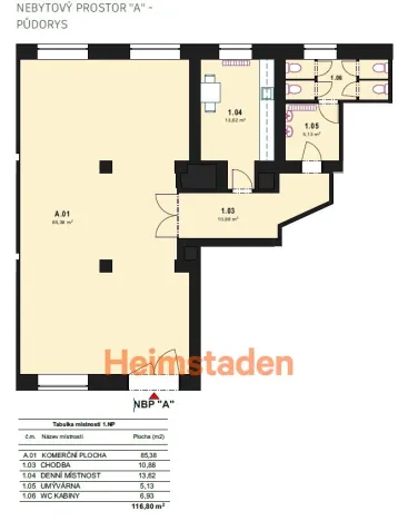Pronájem kanceláře, Ostrava - Poruba, 17. listopadu, 126 m2