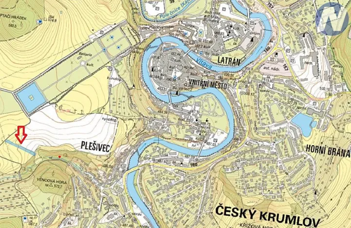 Prodej pozemku, Český Krumlov, 2556 m2