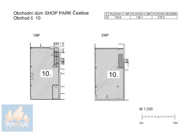 Pronájem obchodního prostoru, Čestlice, Průhonická, 279 m2