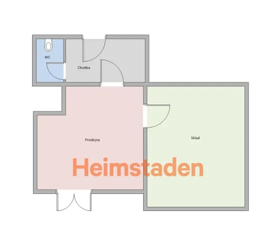 Pronájem obchodního prostoru, Orlová - Lutyně, Okružní, 33 m2