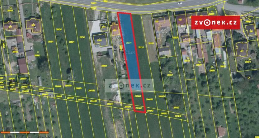 Prodej pozemku pro bydlení, Pitín, 1105 m2