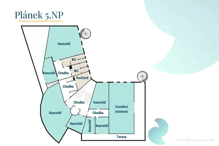 Pronájem kanceláře, České Budějovice, Pražská tř., 844 m2