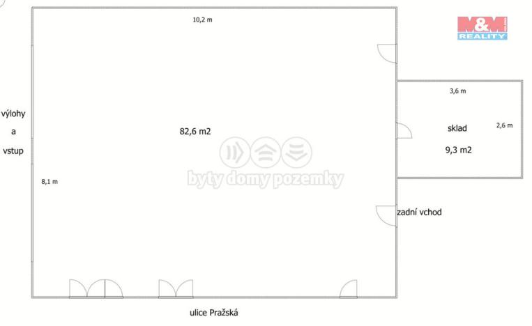 Pronájem kanceláře, Kostelec nad Černými lesy, Pražská, 91 m2