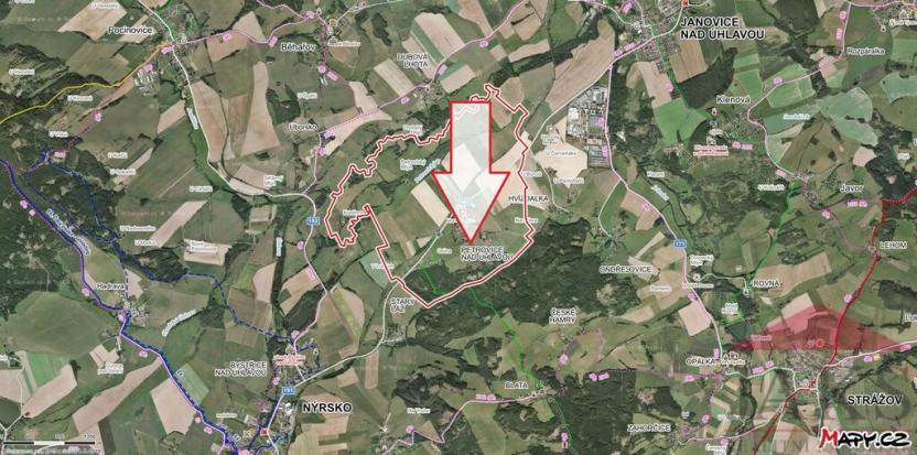 Prodej pozemku pro bydlení, Janovice nad Úhlavou, 11860 m2