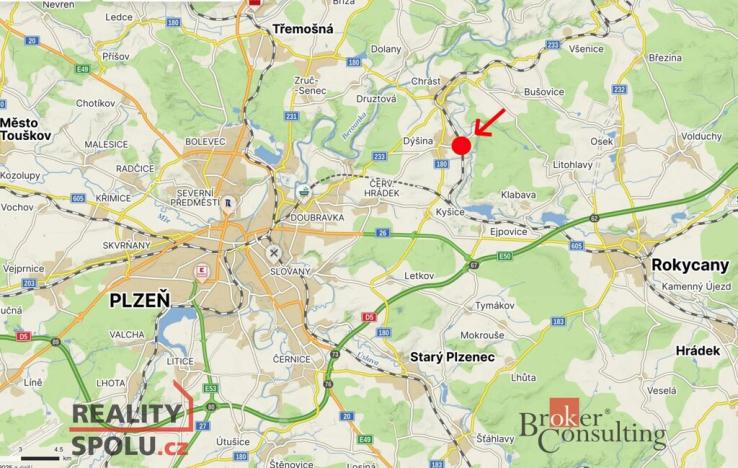 Prodej pozemku pro bydlení, Dýšina - Nová Huť, Horomyslická, 975 m2