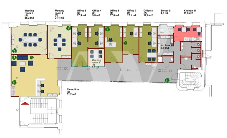 Pronájem kanceláře, Praha - Nové Město, Olivova, 322 m2