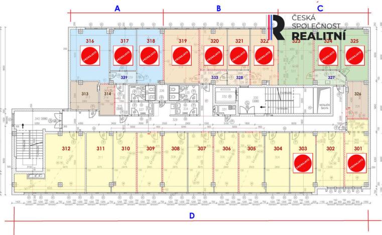 Pronájem kanceláře, Zlín, Kvítková, 25 m2