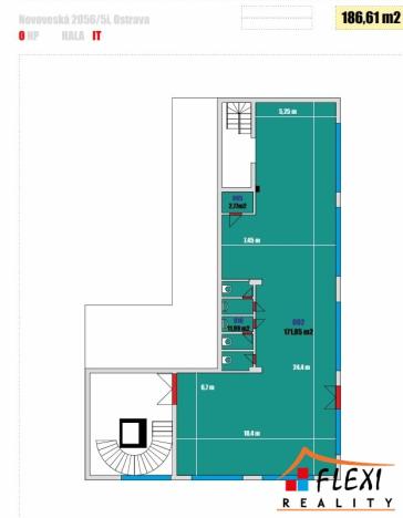 Pronájem kanceláře, Ostrava - Mariánské Hory, Novoveská, 187 m2