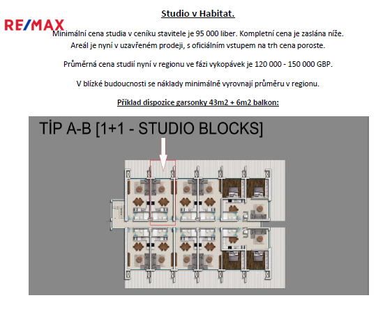 Prodej bytu 1+1, 30 km od města Kyrenia,Kypr, 67 m2