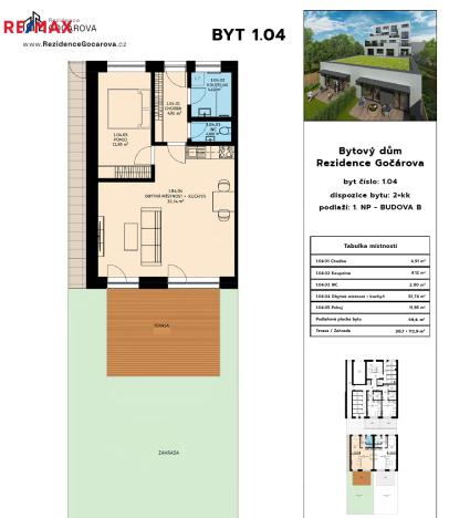 Prodej bytu 2+kk, Hradec Králové - Pražské Předměstí, Gočárova třída, 203 m2