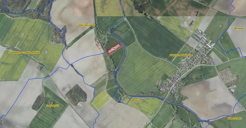 Prodej pole, Záboří nad Labem, 8767 m2