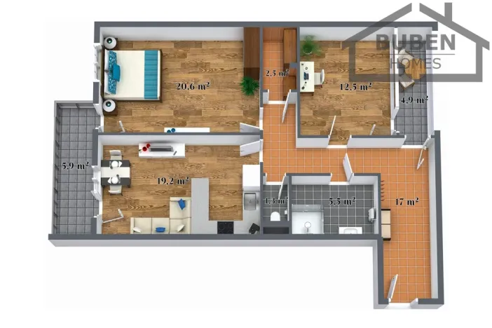 Prodej bytu 3+kk, Plzeň - Jižní Předměstí, Rybářská, 92 m2