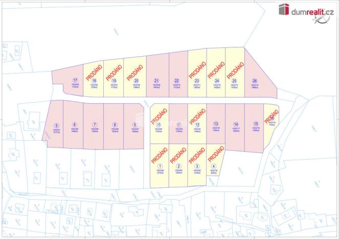 Prodej pozemku pro bydlení, Tři Sekery - Krásné, 1165 m2