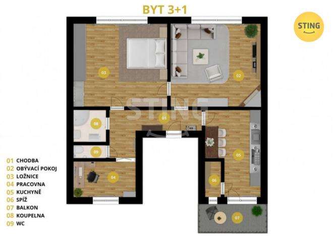 Prodej bytu 3+1, Opava, Vaškovo náměstí, 129 m2