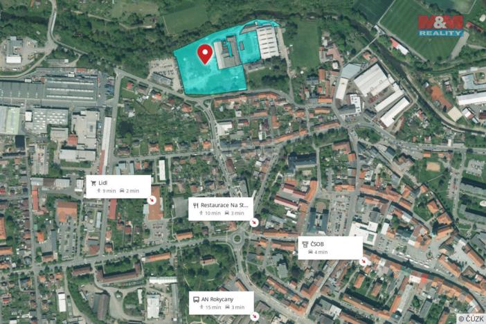 Pronájem komerčního pozemku, Rokycany - Plzeňské Předměstí, 7754 m2