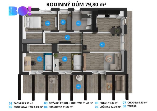 Prodej rodinného domu, Dolní Krupá, 80 m2