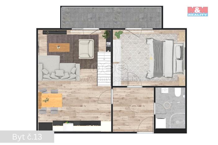 Prodej bytu 3+kk, Žleby, Polní, 79 m2