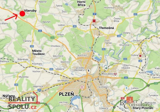 Prodej pozemku pro bydlení, Všeruby, 1087 m2