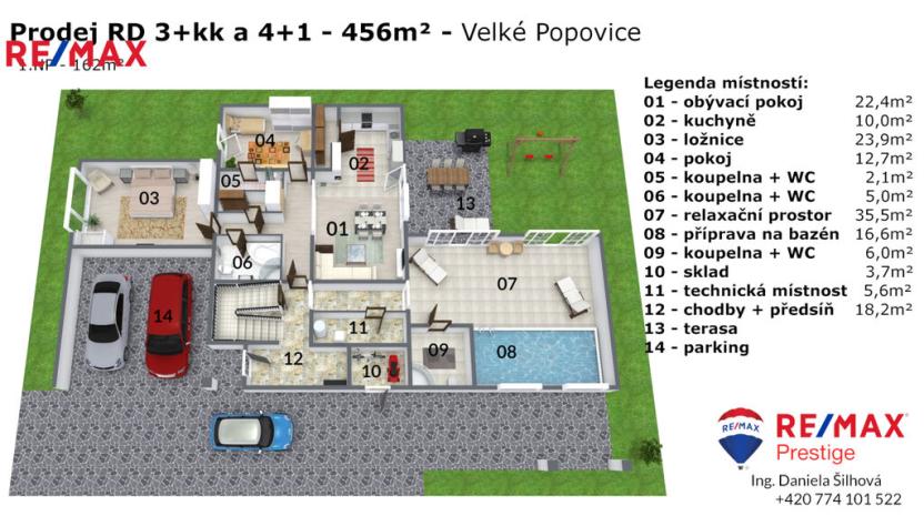 Prodej rodinného domu, Velké Popovice - Brtnice, Na Dlaskově, 456 m2