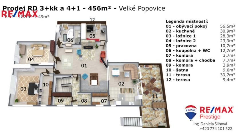 Prodej rodinného domu, Velké Popovice - Brtnice, Na Dlaskově, 456 m2