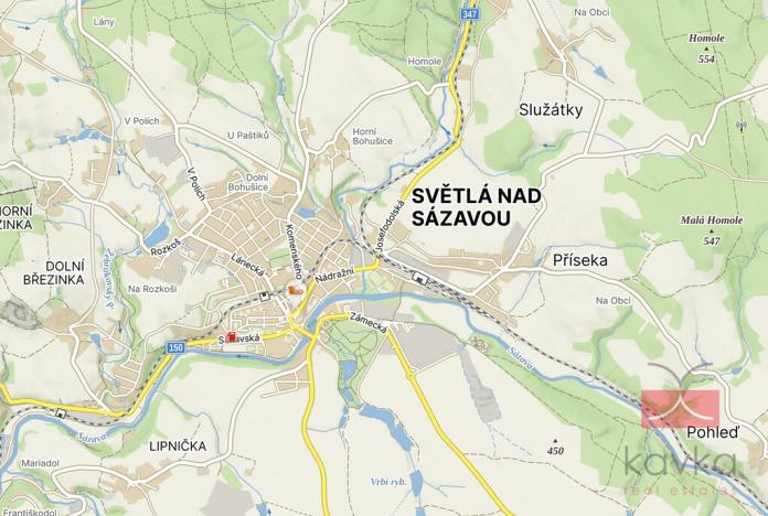 Prodej komerčního pozemku, Světlá nad Sázavou, Zámecká, 2500 m2