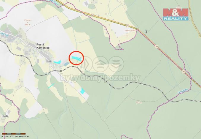 Prodej pole, Pustá Kamenice, 9639 m2