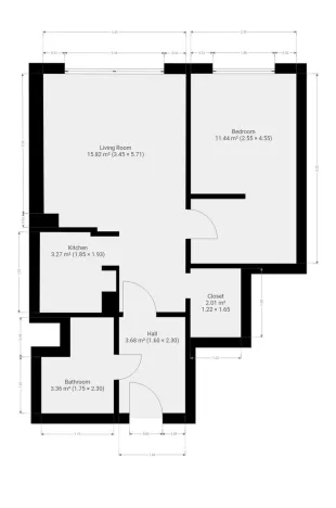 Pronájem bytu 2+kk, Praha - Modřany, Pertoldova, 41 m2