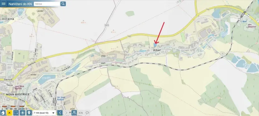 Prodej pozemku pro bydlení, Nová Bystřice - Albeř, 1074 m2