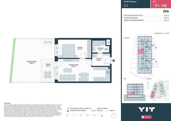 Prodej bytu 2+kk, Kladno, Ke stadionu, 48 m2