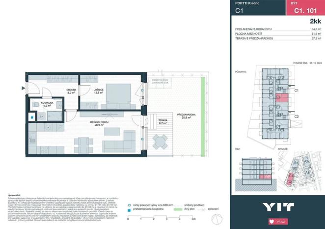 Prodej bytu 2+kk, Kladno, Ke stadionu, 54 m2