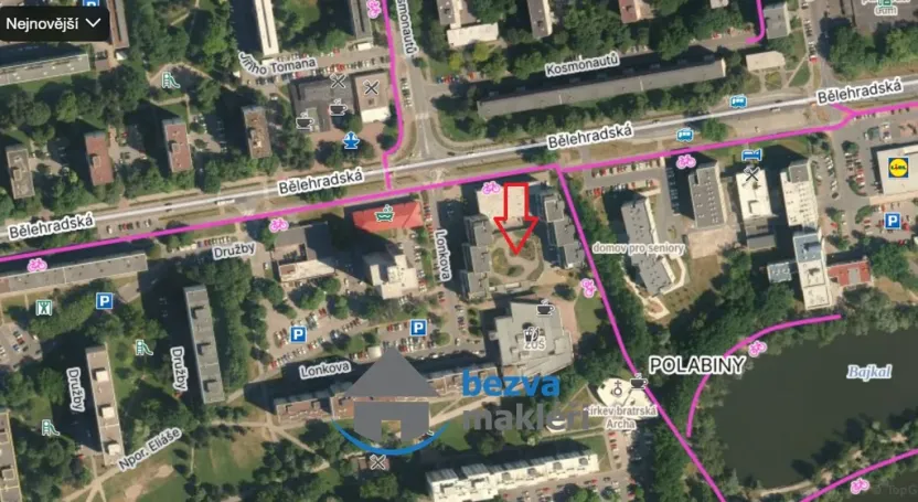 Pronájem garáže, Pardubice, Bělehradská, 11 m2