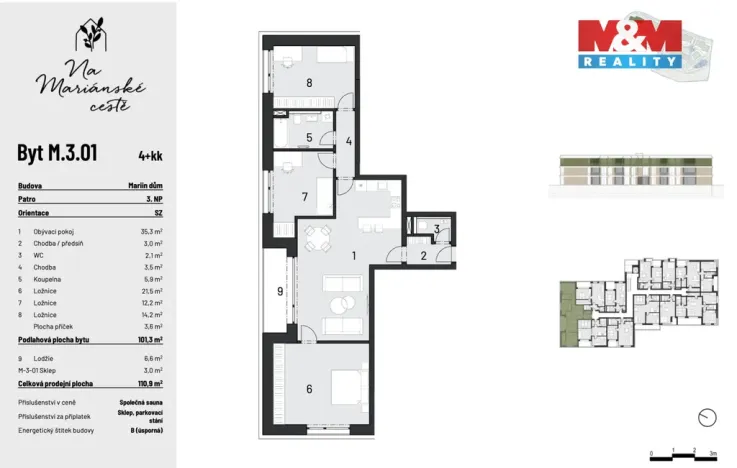 Prodej bytu 4+kk, Brandýs nad Labem-Stará Boleslav, Dřevčická, 101 m2